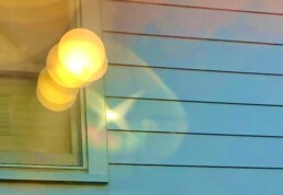 Solar flare caught in real time on a house